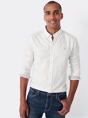 Crew Clothing White Slim Fit 100% Cotton Oxford Shirt - Image 1 of 4