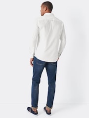 Crew Clothing White Slim Fit 100% Cotton Oxford Shirt - Image 2 of 4