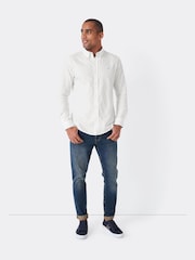 Crew Clothing White Slim Fit 100% Cotton Oxford Shirt - Image 3 of 4