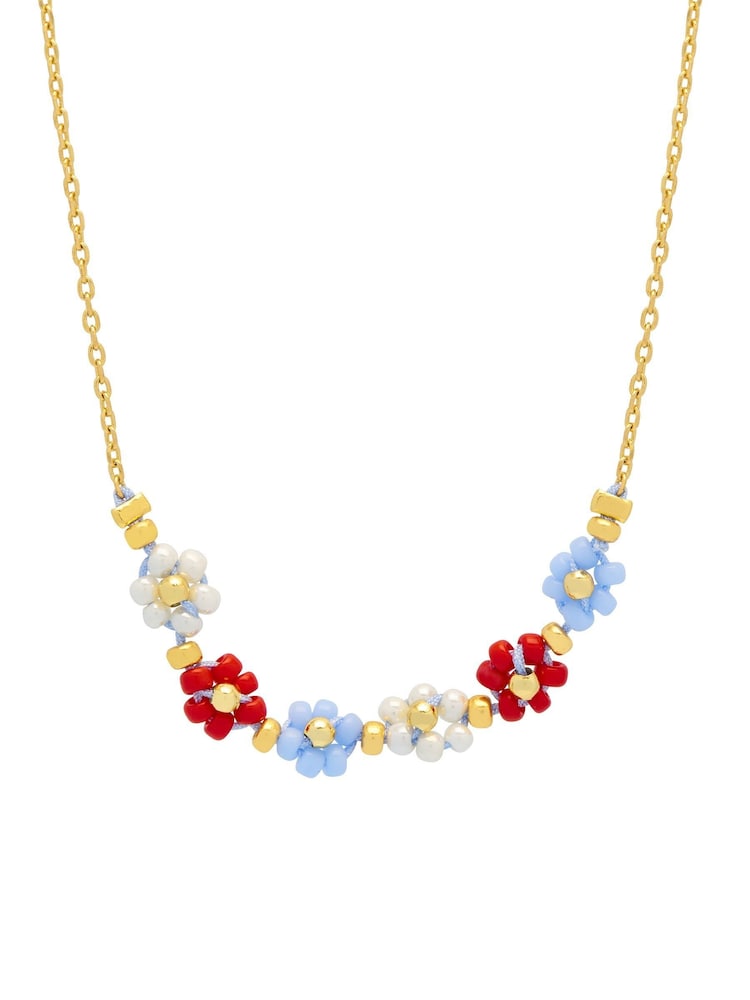 Estella Bartlett Red, Blue, White Daisy Chain Necklace - Image 2 of 3