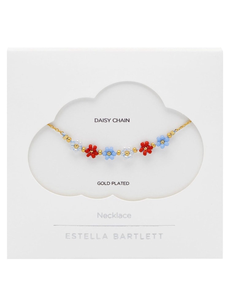 Estella Bartlett Red, Blue, White Daisy Chain Necklace - Image 3 of 3