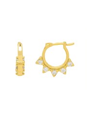 Estella Bartlett Gold Cubic Zirconia Spike Hoop Earrings - Image 1 of 3