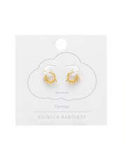 Estella Bartlett Gold Cubic Zirconia Spike Hoop Earrings - Image 2 of 3