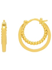 Estella Bartlett Gold Double Twisted Hoop Earrings - Image 1 of 3