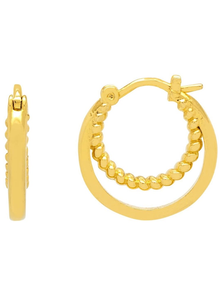 Estella Bartlett Gold Double Twisted Hoop Earrings - Image 1 of 3