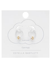 Estella Bartlett Silver Multi Flower Hoop Earrings - Image 2 of 3