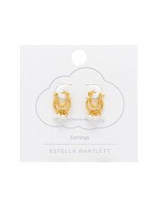 Estella Bartlett Gold Double Hoop Drop Pearl Earrings - Image 2 of 3