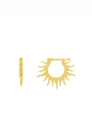 Estella Bartlett Gold Sun Huggie Hoop Earrings - Image 1 of 3