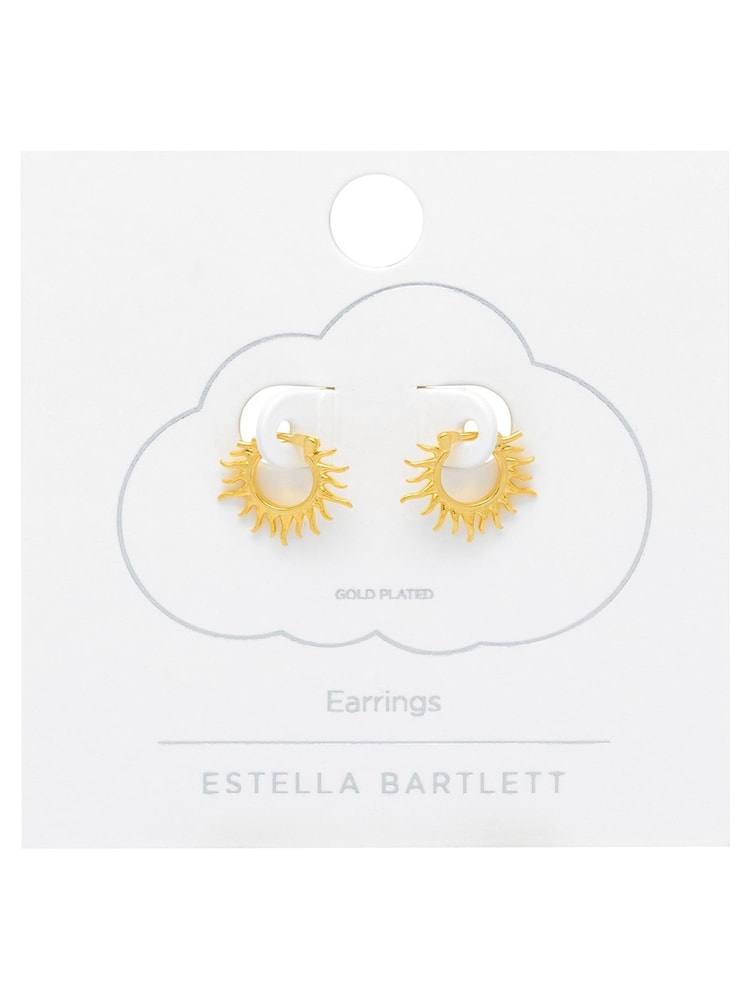 Estella Bartlett Gold Sun Huggie Hoop Earrings - Image 2 of 3