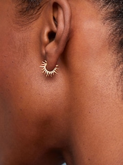 Estella Bartlett Gold Sun Huggie Hoop Earrings - Image 3 of 3