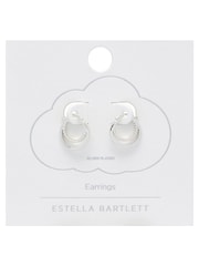 Estella Bartlett Silver Double Twisted Hoop Earrings - Image 2 of 3