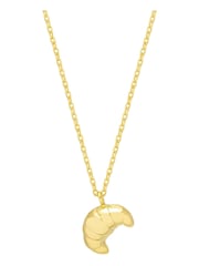 Estella Bartlett Gold Lets do breakfast' Croissant Necklace - Image 1 of 4