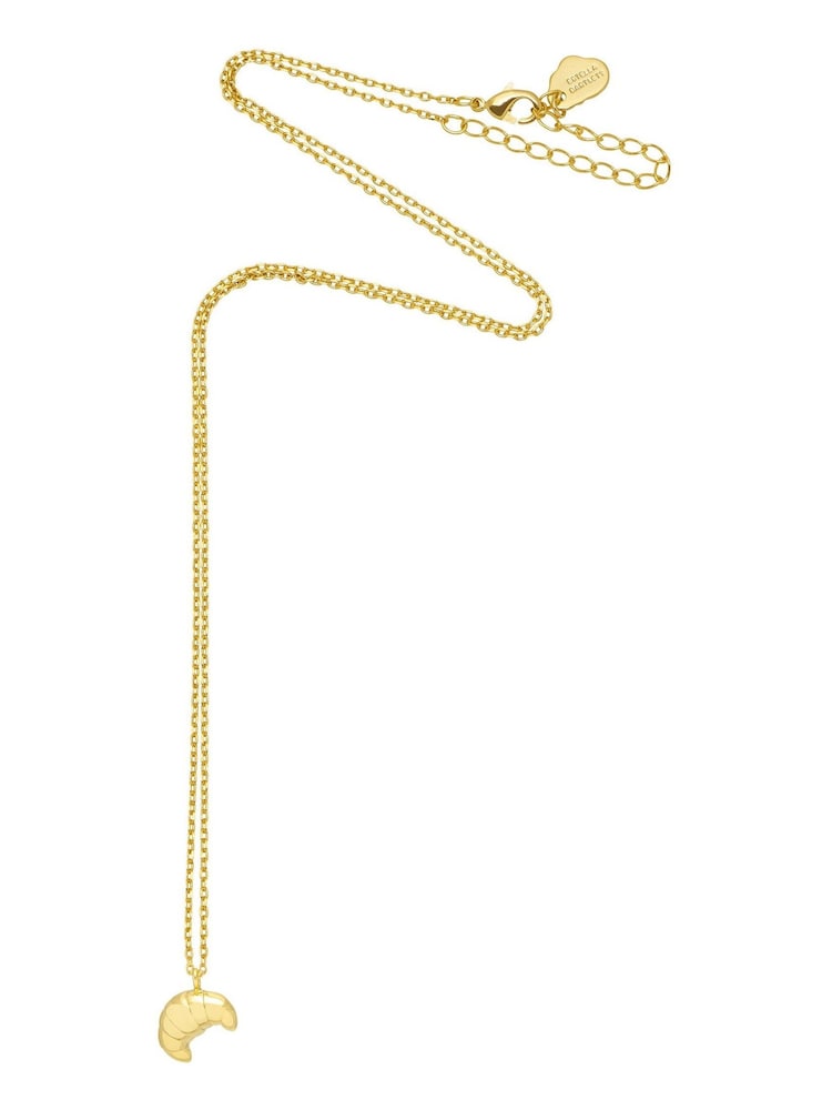 Estella Bartlett Gold Lets do breakfast' Croissant Necklace - Image 2 of 4