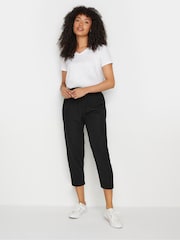 M&Co Black Petite Linen Cropped Trousers - Image 2 of 5