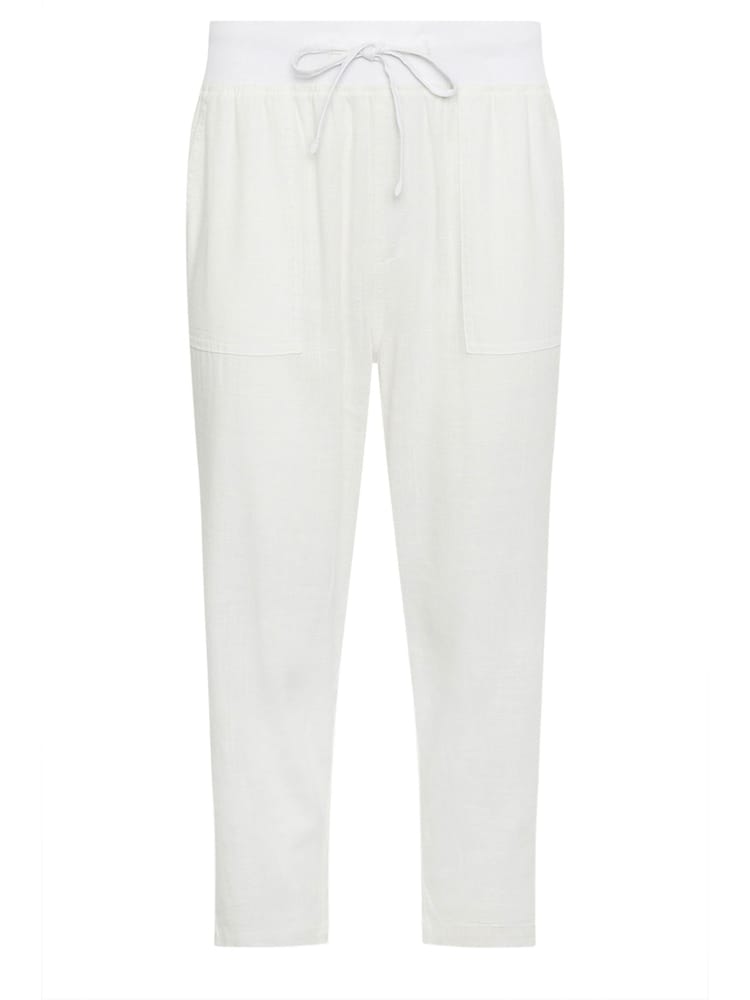 Blanco - M&Co Petite Linen Cropped Trousers - Imagen 5 de 5 Blanco - M&Co Petite Linen Cropped Trousers - Imagen 5 de 5