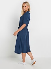 M&Co Blue Petite Linen Shirt Dress - Image 2 of 5