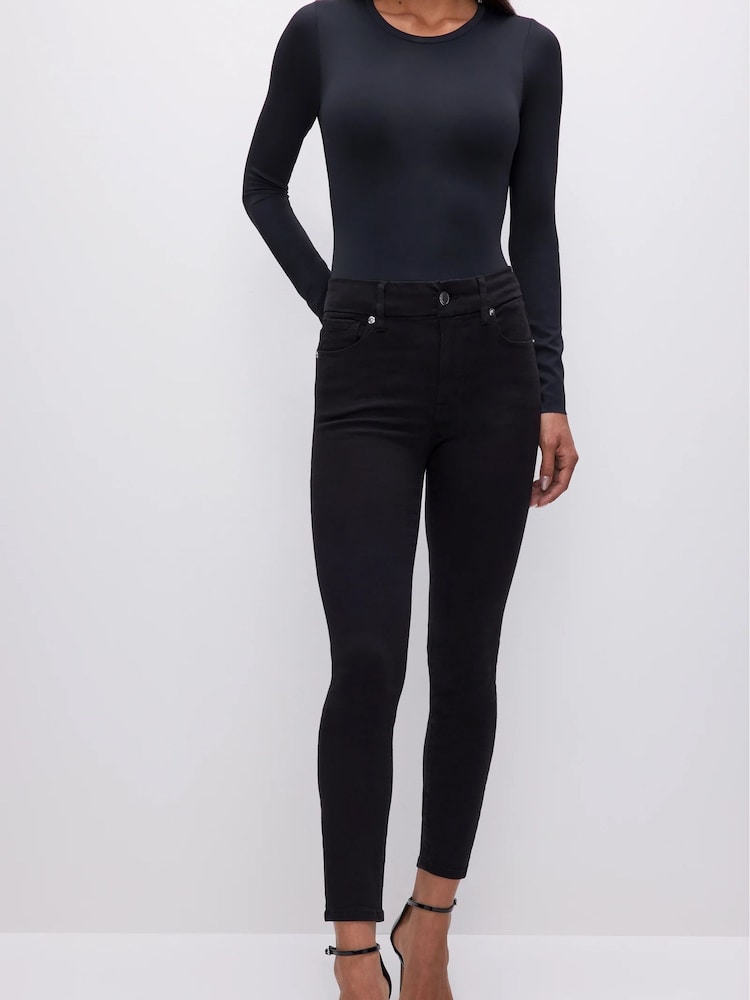 Negro - Good American Legs Extreme Skinny 100% Cotton Jeans - Imagen 1 de 5