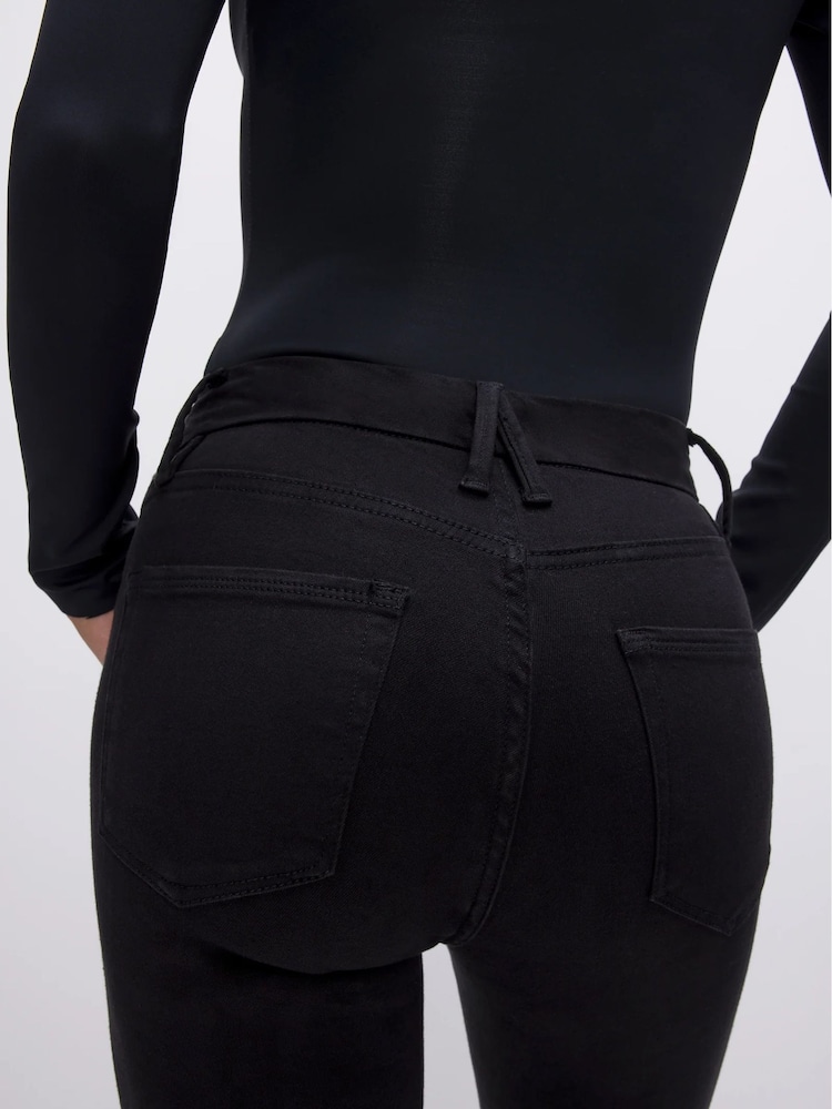 Good American Black Legs Extreme Skinny 100% Cotton Jeans - Image 4 of 5