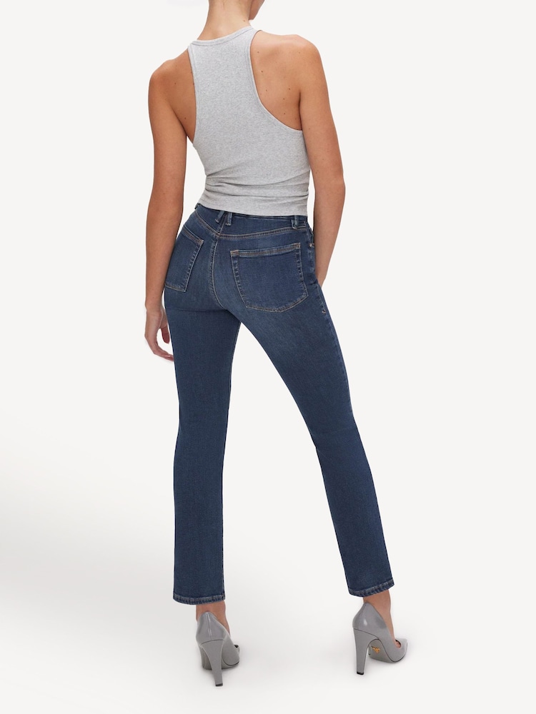 Good American Blue Straight Legs 100% Cotton Jeans - Image 2 of 5