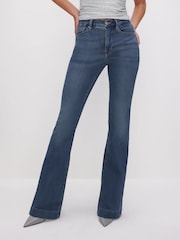 Good American Blue Legs Flare 100% Cotton Jeans - Image 2 of 4