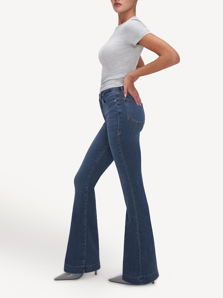 Good American Legs Flare 100% Cotton Jeans - Image 5 of 6