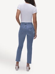 Good American Blue Straight Split Pocket 100% Cotton Jeans - Image 5 of 5