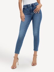 Good American Blue Waist Skinny 100% Cotton Jeans - Image 3 of 6