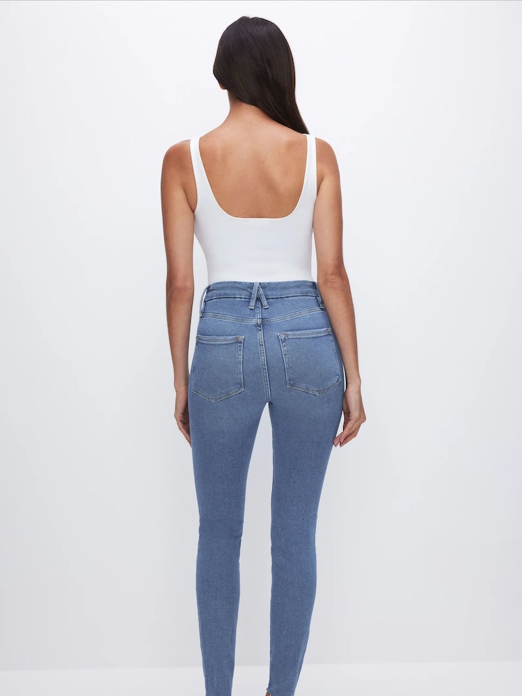 Good American Blue Legs Extreme Skinny 100% Cotton Jeans - Image 3 of 5