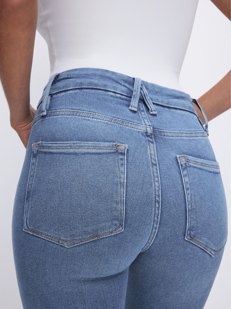 Good American Blue Legs Extreme Skinny 100% Cotton Jeans - Image 4 of 5