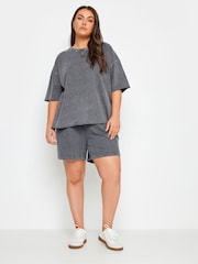 Yours Curve Grey 100% Cotton T-Shirt - Image 3 of 5