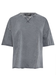 Yours Curve Grey 100% Cotton T-Shirt - Image 5 of 5