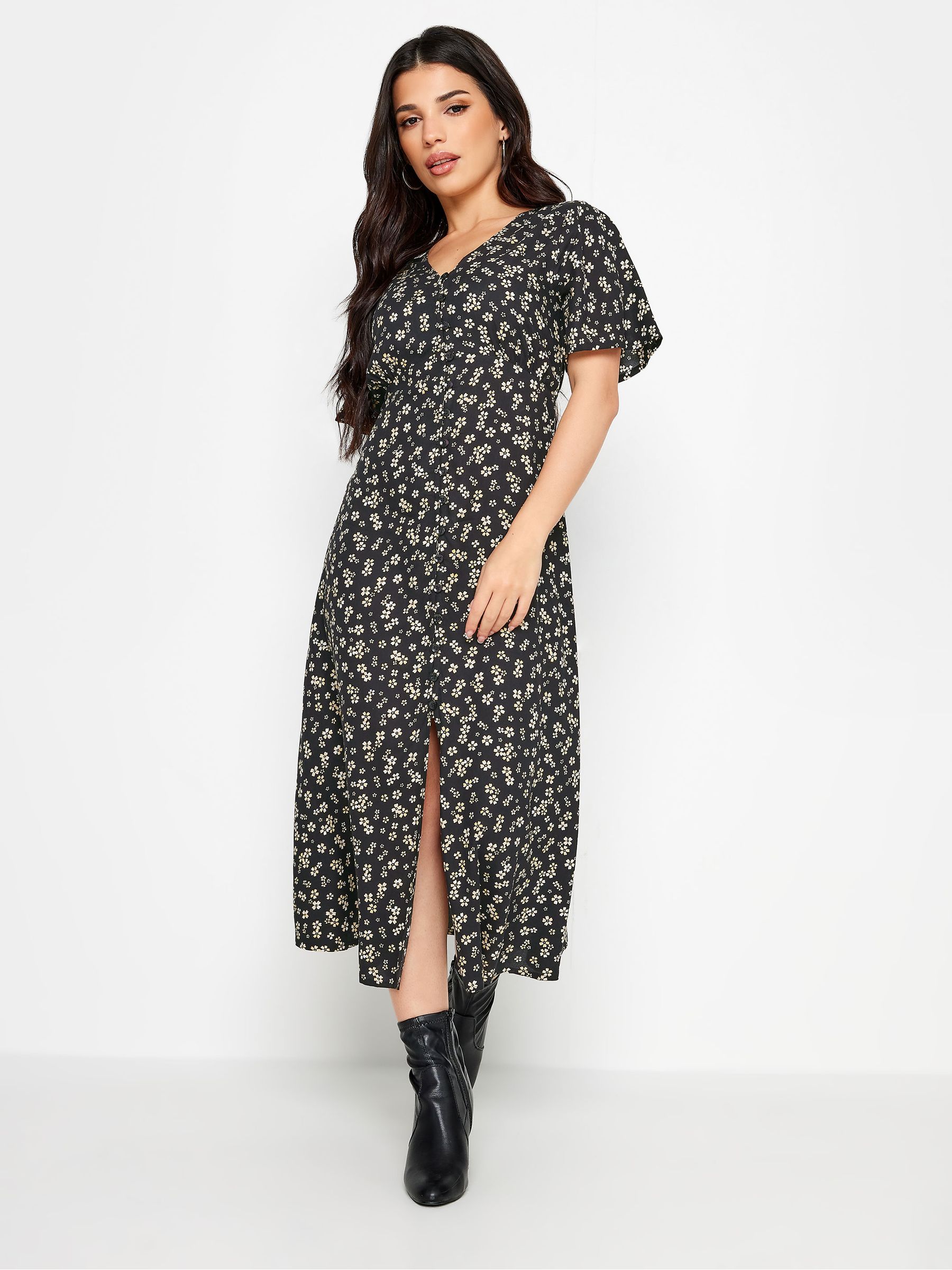 Petite floral tea dress sales