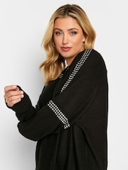 Yours Curve Black Studded Batwing Jumper - Image 4 of 4