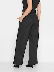 PixieGirl Petite Black Twill Wide Leg 100% Cotton Trousers - Image 2 of 4