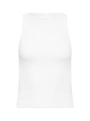 PixieGirl Petite Black/White Acid Wash And Black Plain Vest Tops 2 Pack - Image 7 of 8