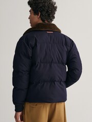 GANT Night Blue Padded Flannel Puffer Jacket - Image 2 of 5