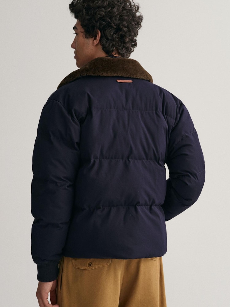 GANT Night Blue Padded Flannel Puffer Jacket - Image 2 of 5