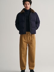 GANT Night Blue Padded Flannel Puffer Jacket - Image 3 of 5
