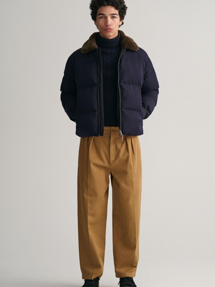 GANT Night Blue Padded Flannel Puffer Jacket - Image 3 of 5