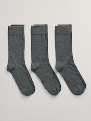 GANT Charcoal Melange Socks 3 Pack - Image 1 of 1