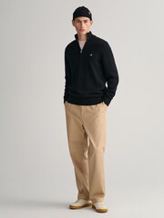 GANT Black Casual 100% Cotton Quarter Zip Jumper - Image 3 of 5