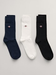GANT Black Shield Socks 3 Pack - Image 1 of 1