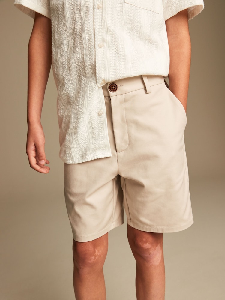 Neutral Premium Chino Shorts (3-16yrs) - Image 1 of 6