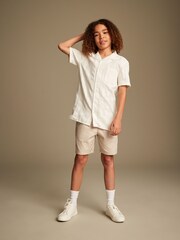 Neutral Premium Chino Shorts (3-16yrs) - Image 2 of 6