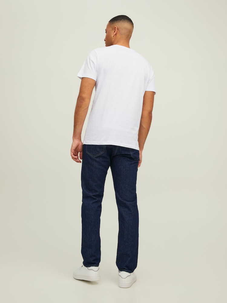 JACK & JONES Blue 3 Pack Short Sleeve Printed T-Shirts - Image 3 of 9