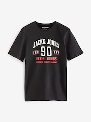 JACK & JONES Blue 3 Pack Short Sleeve Printed T-Shirts - Image 9 of 9