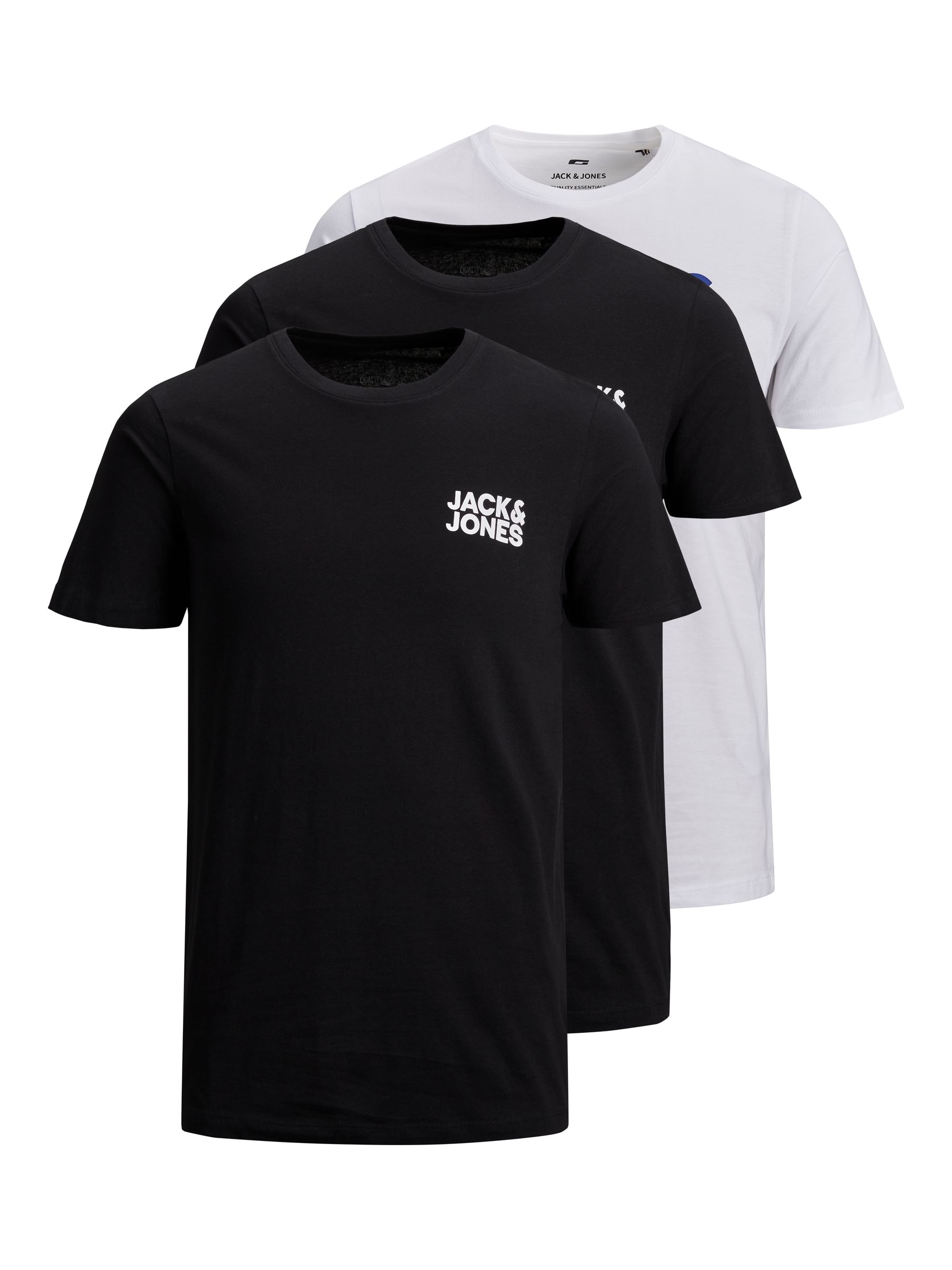 Jack & Jones 5 pack logo tennis socks in white