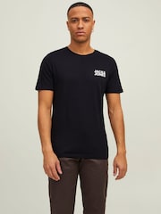 JACK & JONES Black Multipack Logo T-Shirts 3 Pack - Image 2 of 7