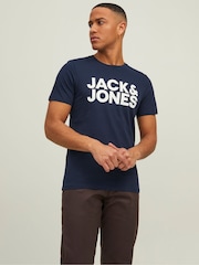 JACK & JONES Black Multipack Logo T-Shirts 3 Pack - Image 3 of 7