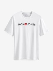 JACK & JONES White Multipack Logo T-Shirts 3 Pack - Image 11 of 12